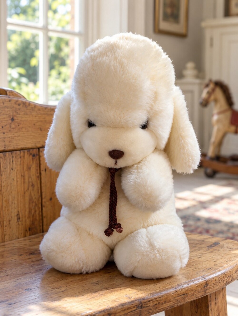 Vintage 1982 GUND Smooch Puppy Dog Rattle Plush #1333 NWT 11"